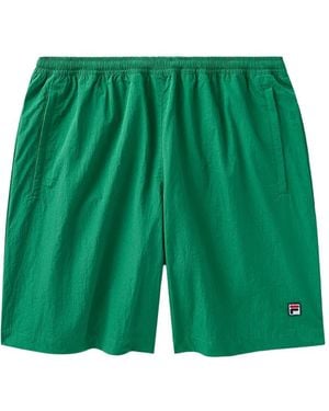 Fila X Hailey Logo-Patch Track Shorts - Green