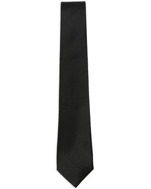 Tagliatore Satin-Finish Pointed-Tip Tie - Black