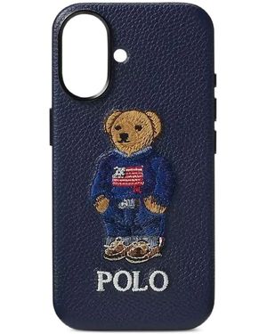 Polo Ralph Lauren Polo Bear Leather Iphone 16 Pro Case - Blue