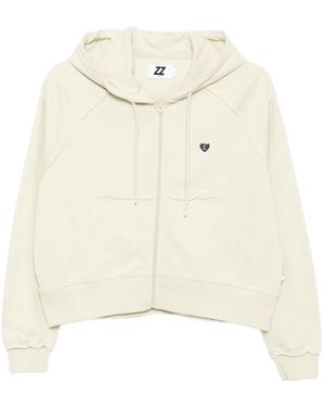 Izzue Distressed Cotton Hoodie - White