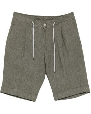 Barba Napoli Capri Drawstring-Waist Deck Shorts - Grey