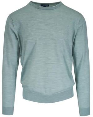 Peter Millar Maglione Girocollo A Maniche Lunghe - Blu