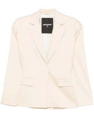 Patrizia Pepe Belted Single-Breasted Jacket - White