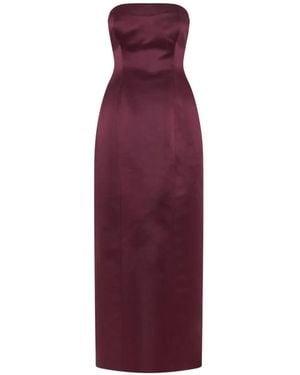 Nicholas Kasia Strapless Midi Dress - Purple