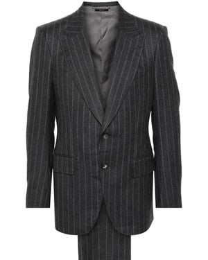 Tom Ford Pinstripe Suit - Black