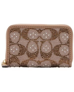 COACH Essential Small Zip-Around Card Case - Brown