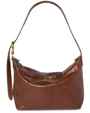 Miu Miu Nappa Leather Bag - Brown