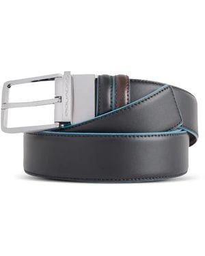 Piquadro Leather Belt - Grey