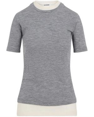 Jil Sander レイヤード Tシャツ - グレー
