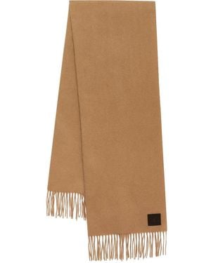 Anine Bing Augustina Fringed Wool Scarf - Natural