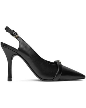 Furla Leather Heeled Sandals - Black