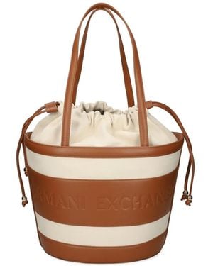 ARMANI EXCHANGE Bolso Bombonera Con Cierre De Cordón - Neutro