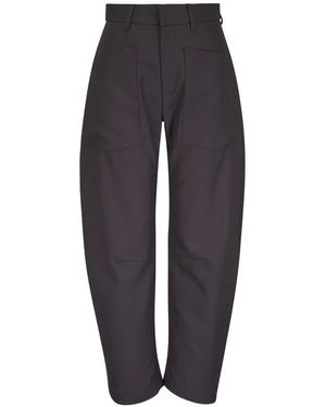 Nili Lotan Herringbone-Pattern Trousers - Blue