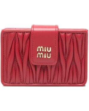 Miu Miu Matelassé Wallet - Red