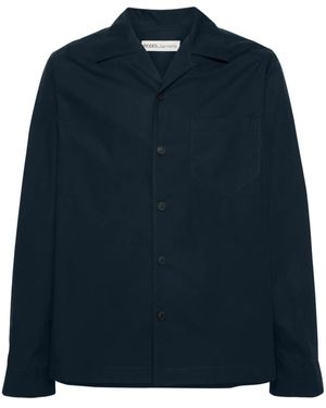 MODES GARMENTS Camp-Collar Poplin Shirt - Blue