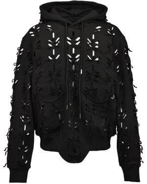 JUNTAE KIM Laser-Cut Hoodie - Black