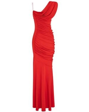 V:PM ATELIER Sade Ruched Maxi Dress - Red