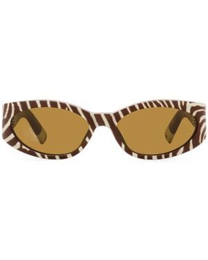 Jacquemus X Linda Farrow Ovalo Sunglasses - Metallic