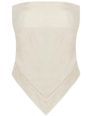 Jonathan Simkhai Top Senza Spalline Lahni Con Cut-Out - Bianco