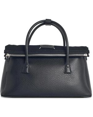 Maison Margiela 5Ac East West Grain-Leather Tote Bag - Blue