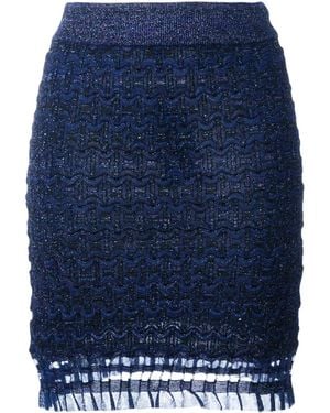 KENZO Lace Hem Skirt - Blue