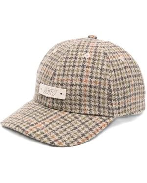 Autry Houndstooth-Pattern Baseball Cap - White