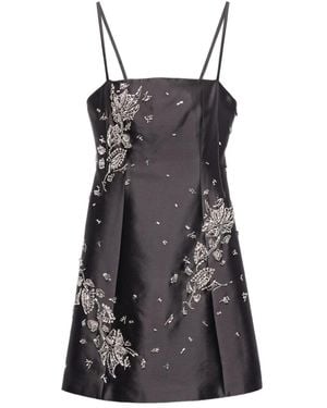 Prada Crystal-Embellished Mini Dress - Black