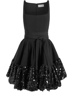 16Arlington Drina Mini-Jurk Met Pailletten En Ceintuur - Zwart