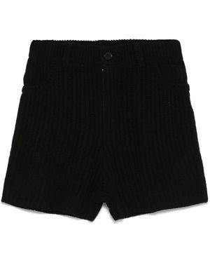 AYA MUSE Shorts Aus Geripptem Strick - Schwarz