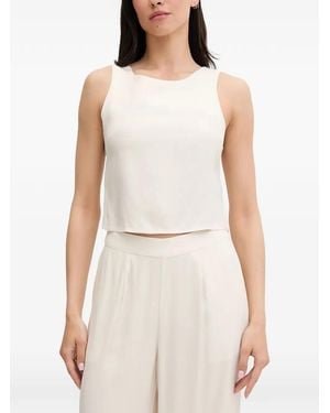 Guess Bow-Detail Open-Back Top - White
