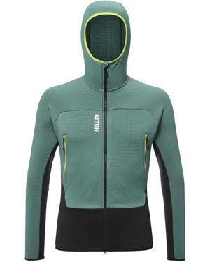 Millet Fusion Grid Hooded Fleece Jacket - Green
