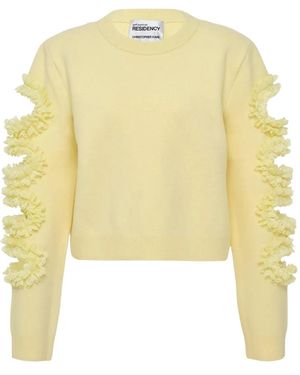 Self-Portrait Pullover Mit Rüschendetail - Gelb