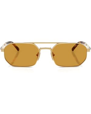 Prada Geometric-Frame Sunglasses - Metallic