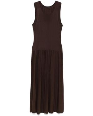 JOSEPH Geripptes Midikleid - Braun