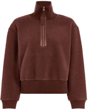 Varley Half-Zip Fleece Sweatshirt - Brown