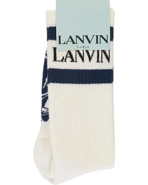 Lanvin Logo Socks - White