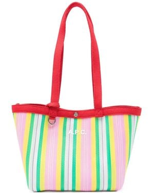 A.P.C. Striped Shoulder Bag - Blanco