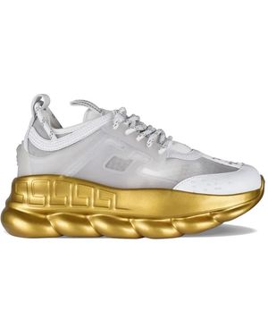 Versace Chain Reaction Nylon Sneakers - White