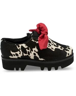 Walter Steiger Spotted Bow Loafers - Black