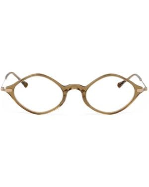 Matsuda M2066 Geometric-Frame Glasses - White