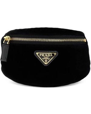 Prada Clutch aus Samt - Schwarz