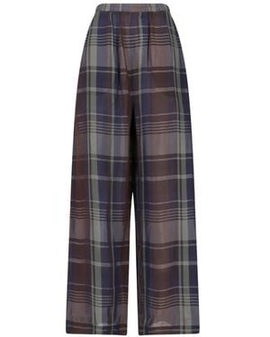 Frankie Shop Baxter Sheer Tartan Track Trousers - Blue