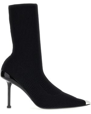 McQueen Slash 90mm リブニット ブーツ - ブラック