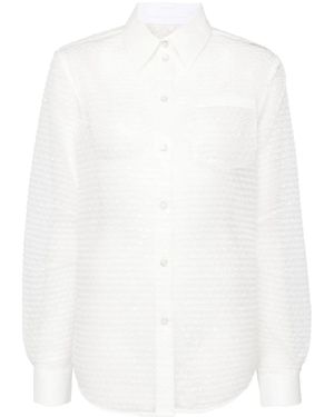Helmut Lang Curved Bubblewrap Shirt - White