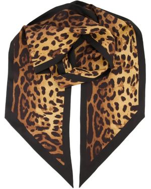 Givenchy Maxi Leopard-Print Silk Bandeau Scarf - Brown