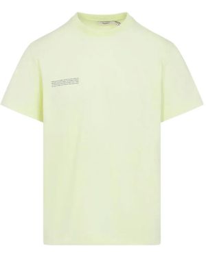 PANGAIA Text-Print T-Shirt - Yellow