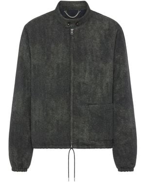 Maison Margiela Caban En Coton À Fermeture Zippée - Gris