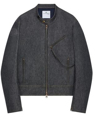 Courreges Denim Bomber Jacket - Black