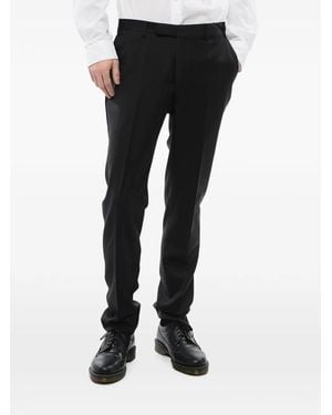 Corneliani Virgin-Wool Tailored Trousers - Black