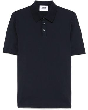 Alpha Studio Short-sleeve Polo Shirt - ブルー